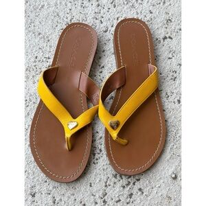 Coach Chapel Slide Sandals Mustard‎ Yellow